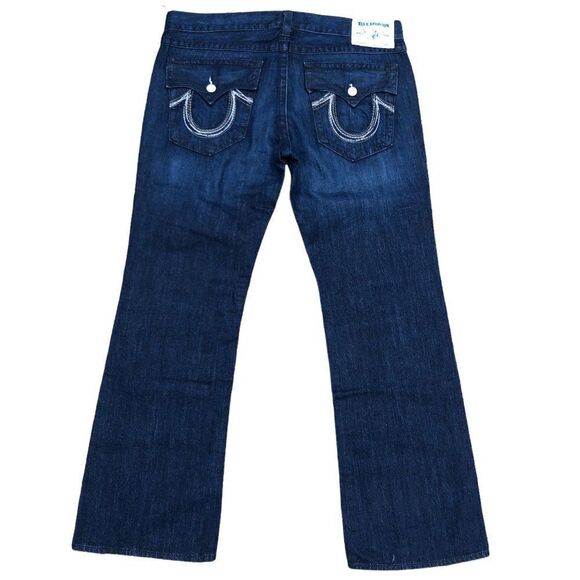 Brand New True Religion Jeans Size 40 BOOTCUT RAINBOW Blue - Picture 4 of 10